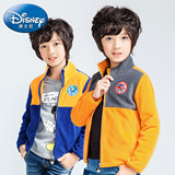 迪士尼米奇正品童装 春秋新款男童立领外套 儿童摇粒绒撞色外套