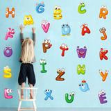 幼儿园英语角宝宝少儿童学英语培训班卡通ABC英文字母墙贴纸贴画