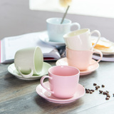 剑林 泥彩创意咖啡杯碟套装简约欧式陶瓷茶杯卡布奇诺杯下午茶杯