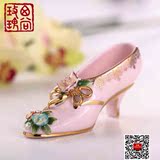 西尚玫瑰定制陶瓷水晶鞋工艺品灰姑娘的水晶鞋摆件装饰品创意礼品
