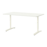 贝肯特 书桌 简约现代电脑桌写字台 160x80 白色 IKEA宜家代购