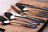 牛排刀叉勺子西餐餐具五件套装德国不锈钢加厚主餐刀水果叉子全套