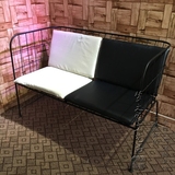 美式铁艺实木复古沙发椅双人客厅咖啡厅创意个性休闲布艺沙发组合