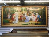 精品油画 欧洲贵族油画 260cm*120cm 办公室客厅装饰带框油画