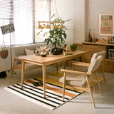 实木餐桌椅小户型餐厅咖啡厅宜家布艺沙发组合日式北欧无印良品