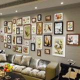 添色彩绘 实木照片墙 大客厅超大尺寸地中海相框墙挂墙相框组合39