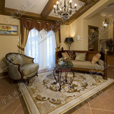 时尚中式欧式美式样板间地毯客厅茶几沙发 卧室床边手工地毯定制