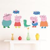 可爱小猪猪佩奇卡通墙贴儿童房卧室幼儿园墙纸环保PVC墙面装饰贴