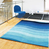 欧式客厅茶几沙发地毯 地中海风格蓝色格调卧室床边现代美式地毯
