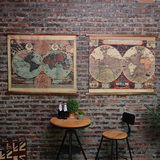 复古创意墙上木板画壁饰办公室loft酒吧饭店内墙面墙上装饰品挂件
