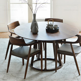 出口北欧实木餐桌椅组合简约现代小户型圆餐桌复古家具厂家直销