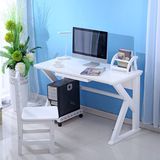 简易全纯实木电脑桌台式家用办公桌卧室松木书桌简约现代学习桌子