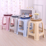 宏彩塑料凳子加厚塑料高凳浴室凳餐桌凳条纹高凳办公凳凳子塑料