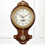 时钟黄铜钟表欧式挂钟客厅豪华复古创意美式石英钟镇宅墙挂表