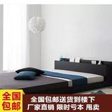 现代简约双人床 韩式日式板式床榻榻米实木颗粒床1.5米1.8米床