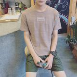 港风2016夏装新款韩版青少年字母男士短袖T恤日系文艺体恤衫潮TEE