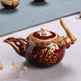 色釉窑变陶瓷茶壶单壶福字功夫泡茶壶德化茶具单品茶道茶艺工艺品