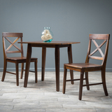 MAKIEN 小户型实木餐桌椅 美式组合正方形餐桌 家用原木简约桌子