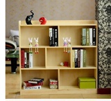 特价实木书柜飘窗矮柜松木儿童七格柜桌上书架置物架可定制书架