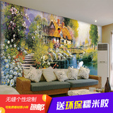 鑫雅天鹅湖欧式乡村油画壁纸壁画客厅沙发电视背景墙美式墙纸墙布