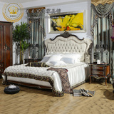 欧式奢华实木雕刻床1.8米双人床美式床公主床婚床布艺床太子床