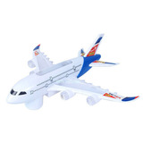 益智拼装万向飞机玩具 电动音乐空中客机儿童婴幼儿玩具飞机模型