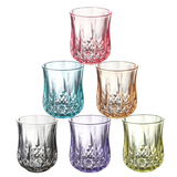 玻璃杯玻璃水杯创意可爱彩色杯子家用套装耐热玻璃茶杯果汁杯包邮