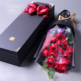红玫瑰花礼盒鲜花速递同城杭州上海苏州南京宁波温州花店生日送花