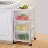 厨房收纳柜 抽屉式塑料储物柜蔬菜百纳厨具柜大容量瓜果柜食材箱.