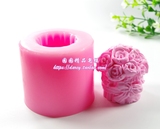 硅胶模具手工皂/精油/肥皂模子/DIY软陶工艺/蜡烛模具 3D玫瑰花束