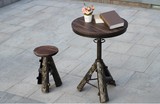 新款铁艺户外铸铁桌椅 室内阳台桌椅 复古实木桌椅休闲咖啡桌椅