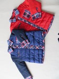 波波龙15冬季新款男童装棉袄英伦格子棉外套翻领上衣绅士衬衣棉服