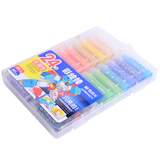 晨光文具彩绘棒12/24色水溶性彩色旋转油画棒学生蜡笔AGMX4210