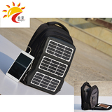 宏亚太阳能双肩包背包客首选快速充电8W旅游出差户外防水旅行背包