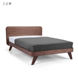 新款实木橡木床1.51.8米北欧宜家双人床现代简约日式韩式纯实木床