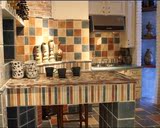 正品长谷瓷砖彩岩系列-湛蓝色CS1501厨房洗手间地中海田园仿古砖