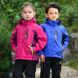 儿童冲锋衣男童女童冬季三合一保暖加厚两件套装小骆驼滑雪服外套