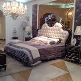 欧式实木床 新古典卧室家具 美式床 奢华双人床 高档布艺床婚床
