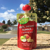 澳洲直邮Rafferty's Garden婴儿营养辅食4+苹果香蕉桃子 果泥120g