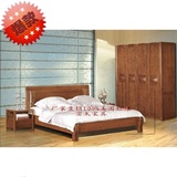 特价红橡木床实木床高档卧室家具1.8米双人床婚床橡木床可配高箱