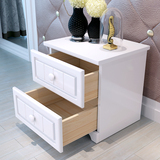 简易床头柜白色 实木收纳柜 储物柜 创意松木小柜子床边柜电话桌