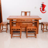 茶桌椅组合实木南榆木中式明清仿古家具干将军台