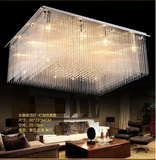 创意吊珠长方形吸顶灯客厅灯 温馨卧室水晶灯会议室餐厅led灯6601