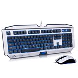 新贵冰冻之刃有线键盘鼠标套装 半机械键盘 办公网吧游戏 包邮