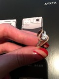 超奢侈奢华！天然南非钻石 皇室款 pt950铂白金配18k玫瑰金戒指