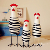 包邮欧式小鸡套装 木质可爱动物装饰品 工艺摆件客厅创意家居摆设