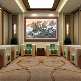 国画中式办公室装饰画客厅风水靠山大气山水画酒店巨幅风景画黄山