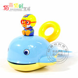 韩国进口pororo小企鹅 戏水玩具 宝宝洗澡戏水玩具游泳喷水鲸鱼