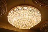 欧式奢华1米圆形吸顶灯 现代led传统黄色水晶灯酒店灯 80cm