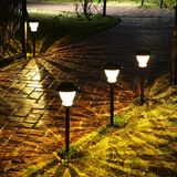 翰文新款太阳能灯欧式碎纹玻璃草坪灯新创意自动光控庭院灯花园灯